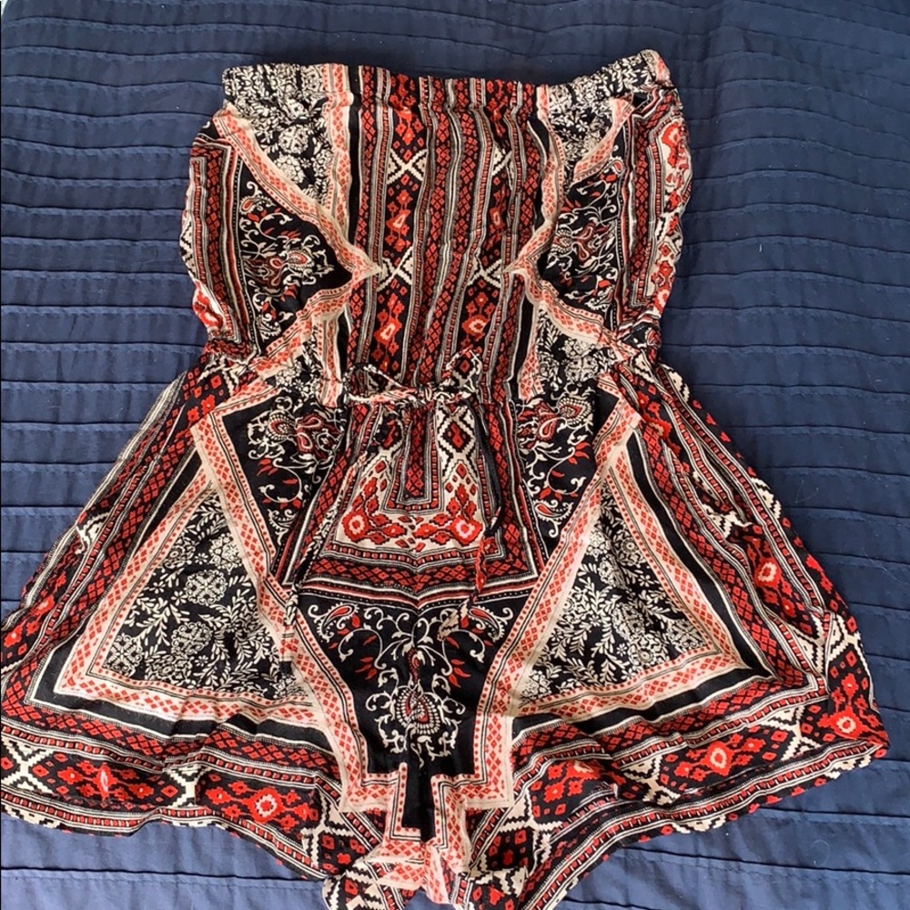 Angie Boho Tribal Print Strapless Romper - Picture 5 of 8